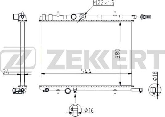 Zekkert MK-1086 - Radiateur, refroidissement du moteur cwaw.fr