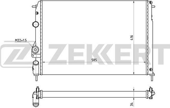 Zekkert MK-1082 - Radiateur, refroidissement du moteur cwaw.fr