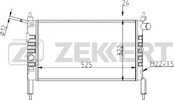 Zekkert MK-1035 - Radiateur, refroidissement du moteur cwaw.fr