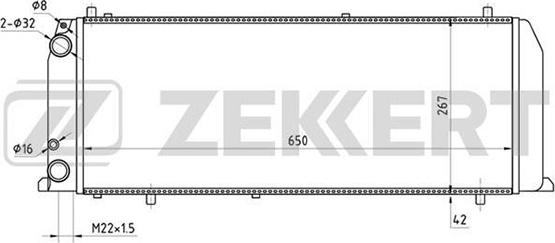 Zekkert MK-1020 - Radiateur, refroidissement du moteur cwaw.fr