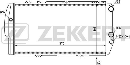 Zekkert MK-1021 - Radiateur, refroidissement du moteur cwaw.fr