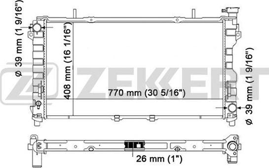 Zekkert MK-1148 - Radiateur, refroidissement du moteur cwaw.fr