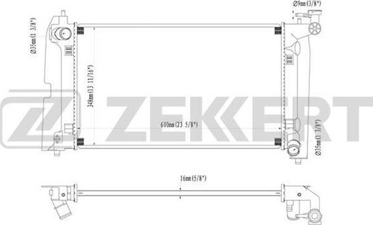 Zekkert MK-1166 - Radiateur, refroidissement du moteur cwaw.fr