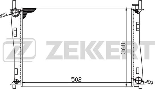 Zekkert MK-1162 - Radiateur, refroidissement du moteur cwaw.fr