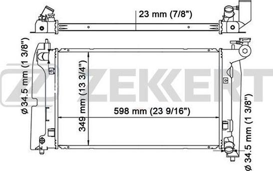 Zekkert MK-1167 - Radiateur, refroidissement du moteur cwaw.fr