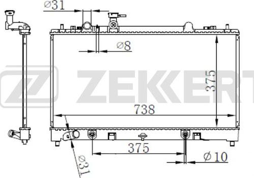 Zekkert MK-1106 - Radiateur, refroidissement du moteur cwaw.fr