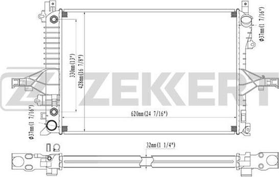 Zekkert MK-1100 - Radiateur, refroidissement du moteur cwaw.fr