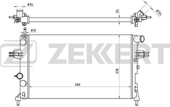 Zekkert MK-1114 - Radiateur, refroidissement du moteur cwaw.fr