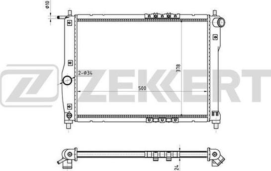 Zekkert MK-1115 - Radiateur, refroidissement du moteur cwaw.fr