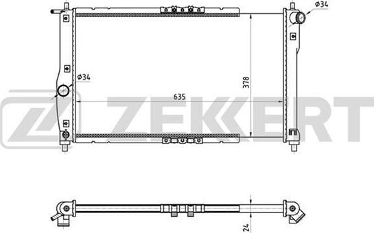 Zekkert MK-1116 - Radiateur, refroidissement du moteur cwaw.fr