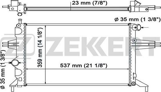 Zekkert MK-1112 - Radiateur, refroidissement du moteur cwaw.fr