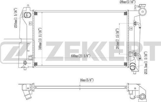 Zekkert MK-1391 - Radiateur, refroidissement du moteur cwaw.fr