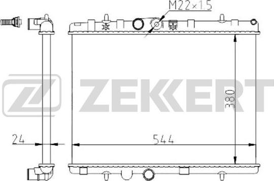 Zekkert MK-1344 - Radiateur, refroidissement du moteur cwaw.fr