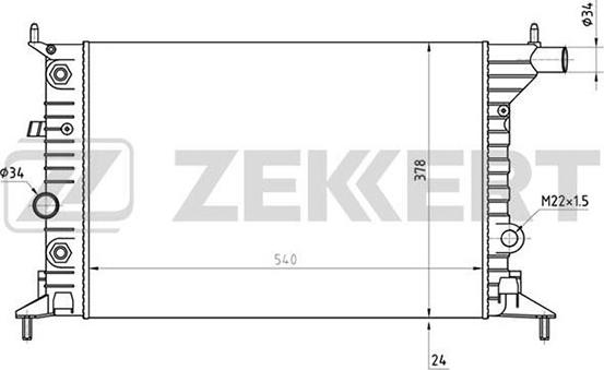 Zekkert MK-1345 - Radiateur, refroidissement du moteur cwaw.fr