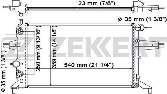 Zekkert MK-1380 - Radiateur, refroidissement du moteur cwaw.fr