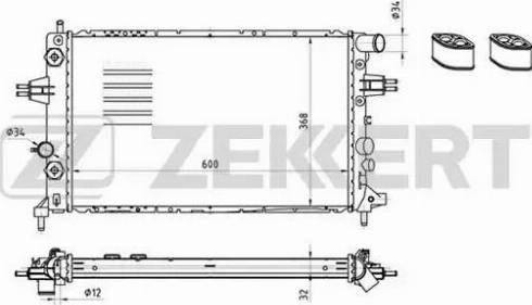 Zekkert MK-1381 - Radiateur, refroidissement du moteur cwaw.fr