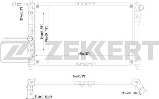 Zekkert MK-1383 - Radiateur, refroidissement du moteur cwaw.fr