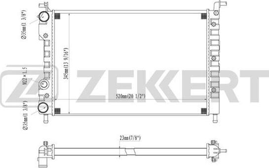 Zekkert MK-1370 - Radiateur, refroidissement du moteur cwaw.fr