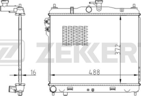 Zekkert MK-1245 - Radiateur, refroidissement du moteur cwaw.fr