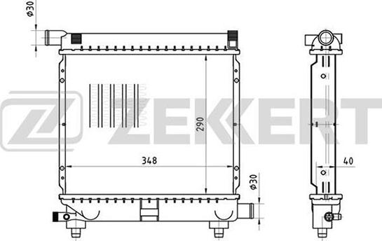 Zekkert MK-1248 - Radiateur, refroidissement du moteur cwaw.fr