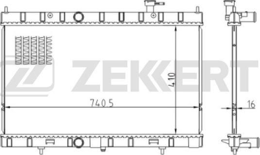 Zekkert MK-1247 - Radiateur, refroidissement du moteur cwaw.fr