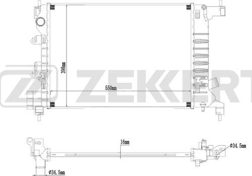 Zekkert MK-1269 - Radiateur, refroidissement du moteur cwaw.fr