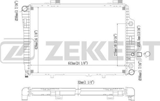 Zekkert MK-1239 - Radiateur, refroidissement du moteur cwaw.fr