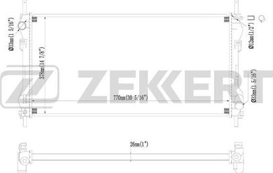 Zekkert MK-1229 - Radiateur, refroidissement du moteur cwaw.fr