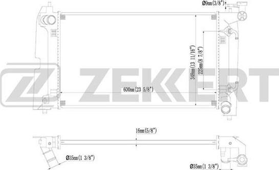 Zekkert MK-1224 - Radiateur, refroidissement du moteur cwaw.fr