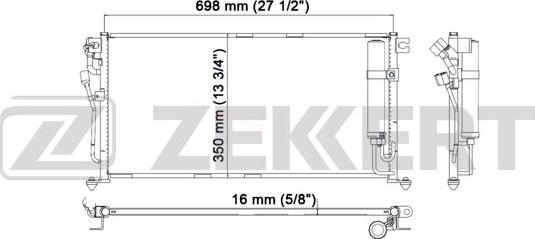 Zekkert MK-3050 - Condensateur, climatisation cwaw.fr