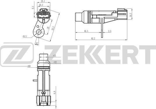 Zekkert SE-4091 - Capteur d'angle, vilebrequin cwaw.fr