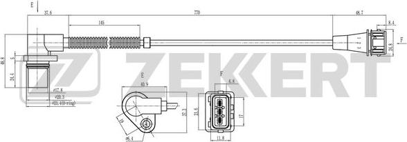 Zekkert SE-4041 - Capteur d'angle, vilebrequin cwaw.fr