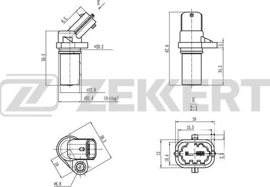 Zekkert SE-4058 - Capteur d'angle, vilebrequin cwaw.fr