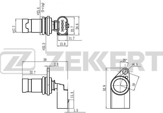 Zekkert SE-4060 - Capteur d'angle, vilebrequin cwaw.fr