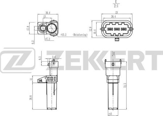 Zekkert SE-4089 - Capteur d'angle, vilebrequin cwaw.fr