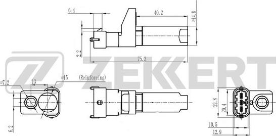 Zekkert SE-4076 - Capteur d'angle, vilebrequin cwaw.fr