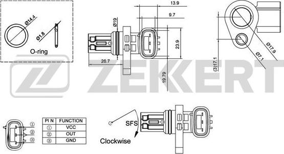 Zekkert SE-5006 - Capteur, position d'arbre à cames cwaw.fr