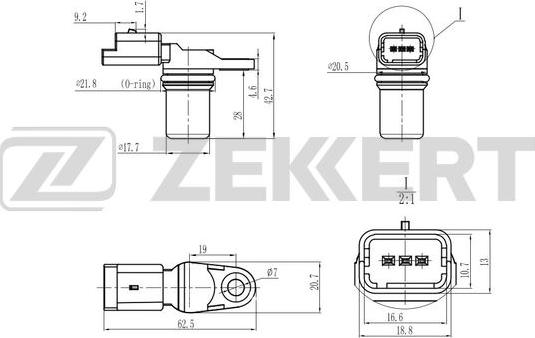 Zekkert SE-5014 - Capteur, position d'arbre à cames cwaw.fr