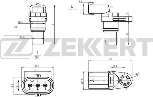 Zekkert SE-5017 - Capteur, position d'arbre à cames cwaw.fr