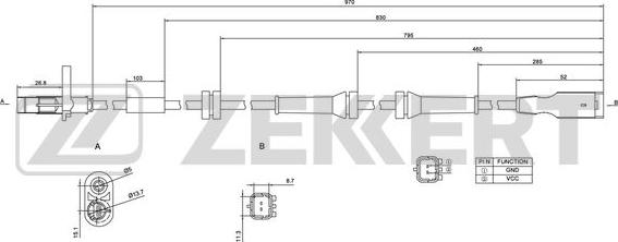 Zekkert SE-6040 - Capteur, vitesse de roue cwaw.fr