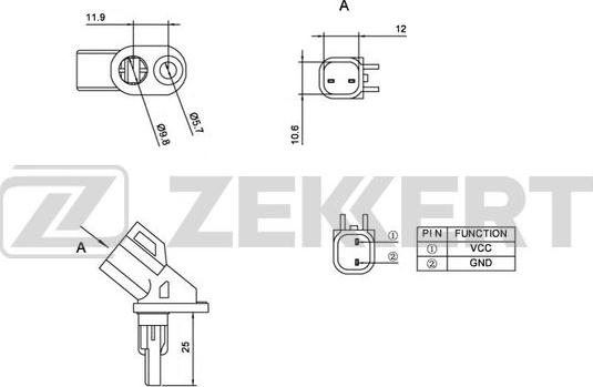 Zekkert SE-6056 - Capteur, vitesse de roue cwaw.fr