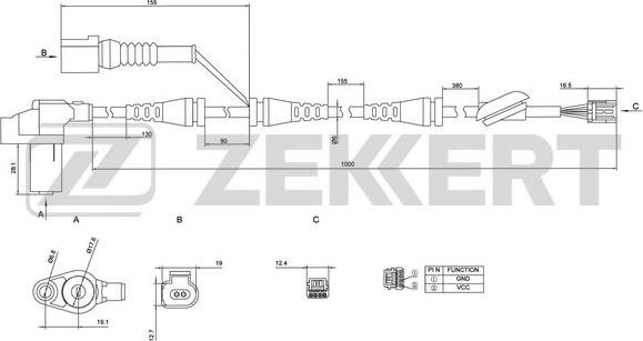 Zekkert SE-6019 - Capteur, vitesse de roue cwaw.fr