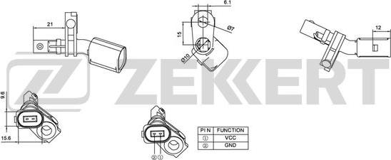 Zekkert SE-6012 - Capteur, vitesse de roue cwaw.fr