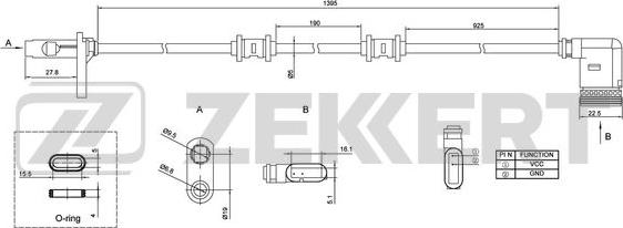 Zekkert SE-6131 - Capteur, vitesse de roue cwaw.fr