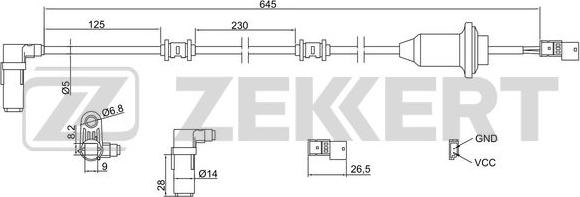 Zekkert SE-6128 - Capteur, vitesse de roue cwaw.fr