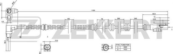 Zekkert SE-6176 - Capteur, vitesse de roue cwaw.fr