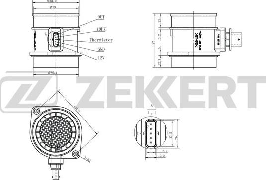 Zekkert SE-1094 - Capteur, pression du tuyau d'admission cwaw.fr