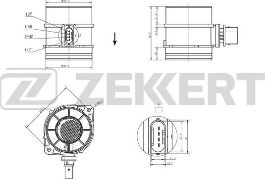 Zekkert SE-1095 - Capteur, pression du tuyau d'admission cwaw.fr