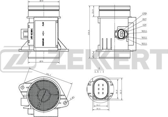 Zekkert SE-1093 - Capteur, pression du tuyau d'admission cwaw.fr