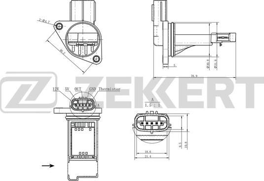 Zekkert SE-1097 - Capteur, pression du tuyau d'admission cwaw.fr